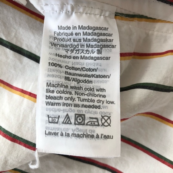 Madewell multi-stripe button down blouse - Picture 3 of 4